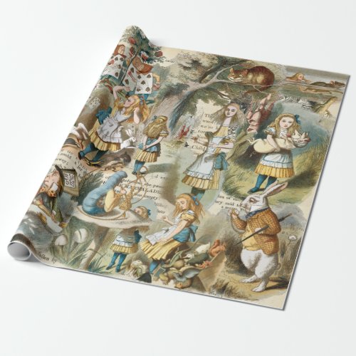 Alice In Wonderland Wrapping Paper