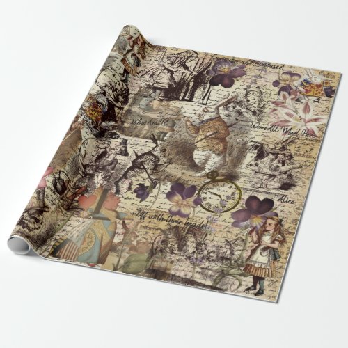 Alice In Wonderland Wrapping Paper