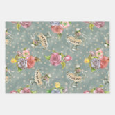 Alice In Wonderland | Colorful Fun Pattern Wrapping Paper Sheets | Zazzle