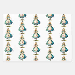 Alice in Wonderland Wrapping Paper Sheets