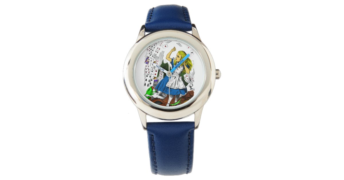 Alice in Wonderland Wrist Watch Attack of Cards | Zazzle
