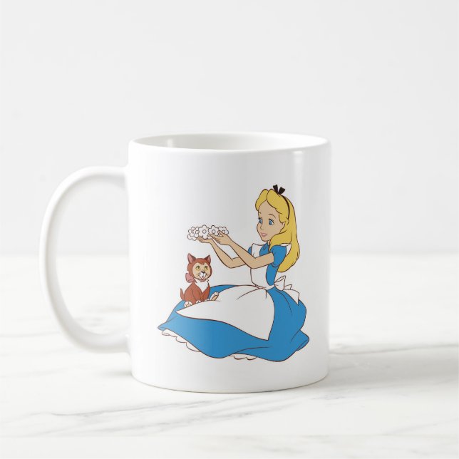 Alice in Wonderland's Alice and Dinah Disney Coffee Mug (Left)