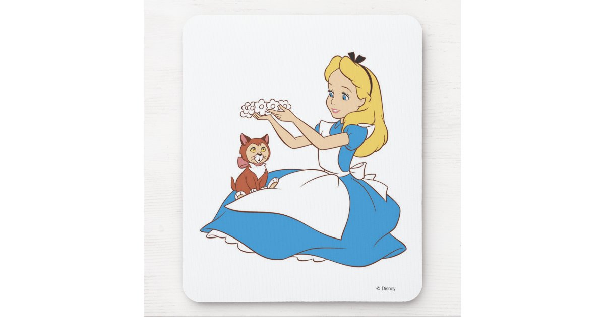 Alice In Wonderland S Alice And Dinah Disney Mouse Pad Zazzle