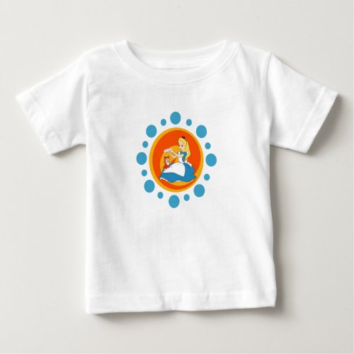 Alice in Wonderlands Alice and Dinah in Circle Baby T_Shirt