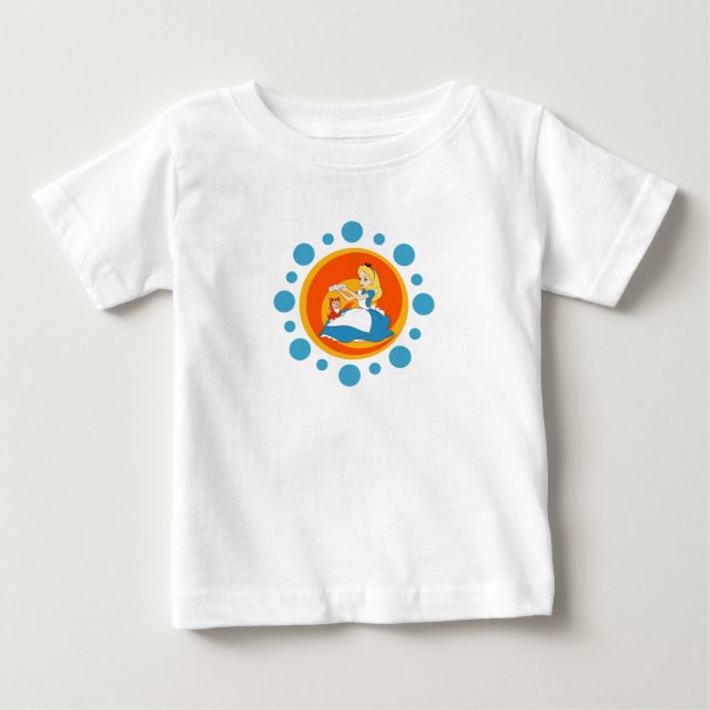Alice in Wonderland's Alice and Dinah in Circle Baby T-Shirt (Front)