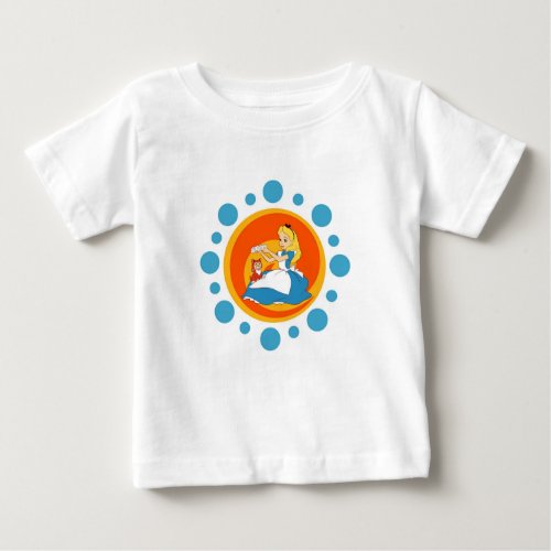 Alice in Wonderlands Alice and Dinah in Circle Baby T_Shirt