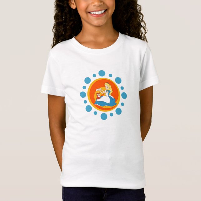 Alice in Wonderland's Alice and Dinah in Circle T-Shirt (Front)