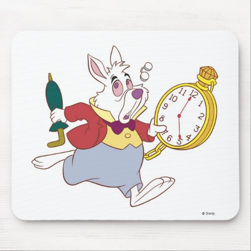 Alice in Wonderlands White Rabbit Running Disney Mouse Pad