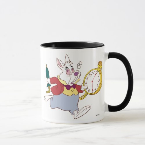 Alice in Wonderlands White Rabbit Running Disney Mug