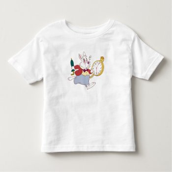 Alice In Wonderland's White Rabbit Running Disney Toddler T-shirt by aliceinwonderland at Zazzle