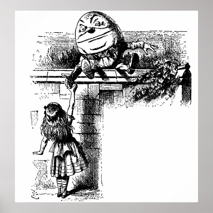 Alice in Wondlerand, Humpty Dumpty with Alice Print