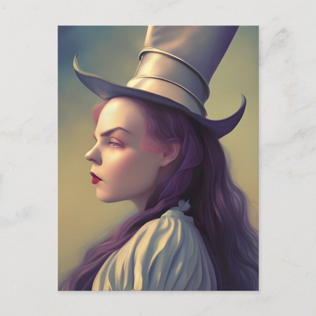 Alice is the Hatter Postcard (Front)