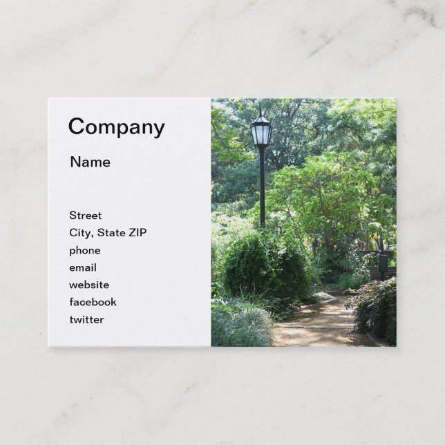 Alice Keck Park Memorial Gardens Business Card (Front)