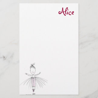 Alice - Little Dancer Personalized Stationery