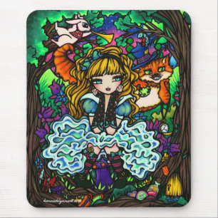 "Alice Lost" Alice in Wonderland Cheshire Cat Mouse Pad