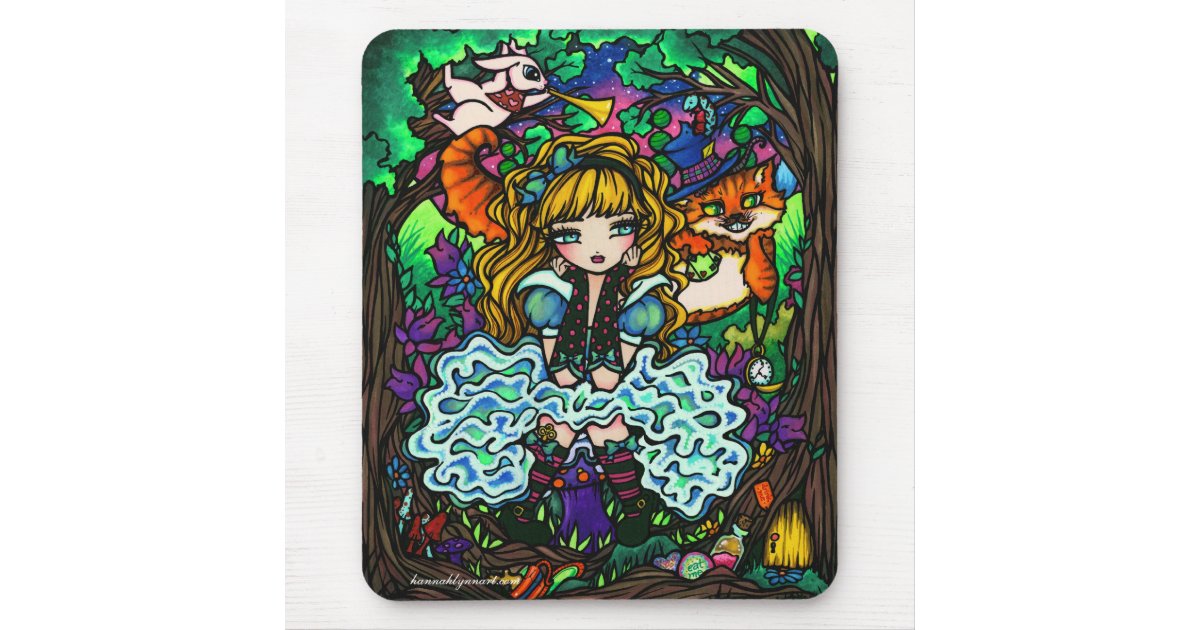 Alice Lost Alice In Wonderland Cheshire Cat Mouse Pad Zazzle Com