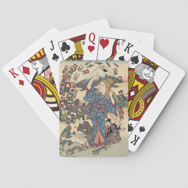 Alice Lost in Japan | Ukiyo-e Floating Wonderland Poker Cards (Back)