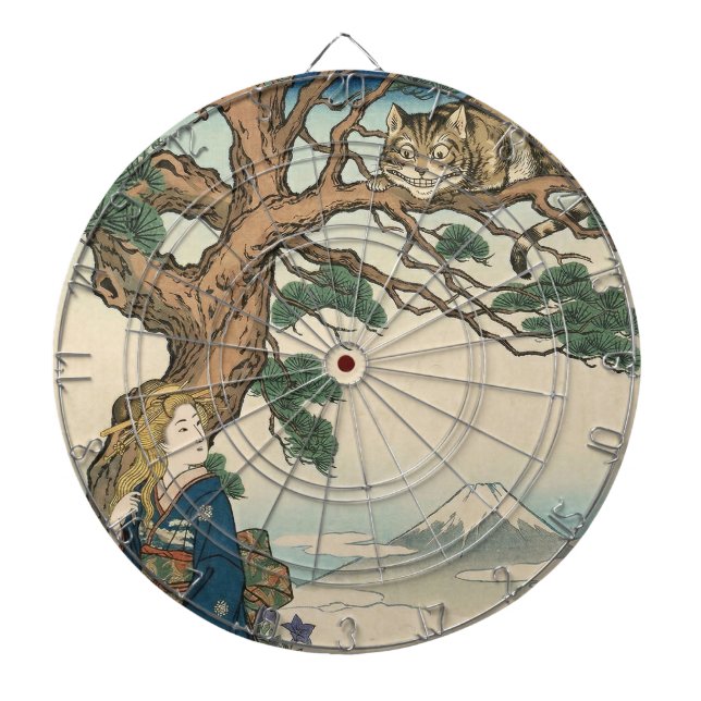 Alice Lost in Japan | Ukiyo-e Mad Journey Dart Board (Front)