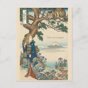 Alice Lost in Japan   Ukiyo-e Mad Journey Postcard