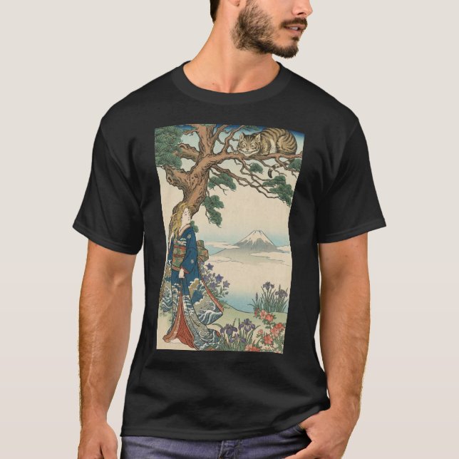 Alice Lost in Japan | Ukiyo-e Mad Journey T-Shirt (Front)