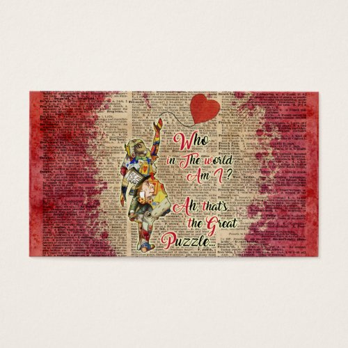AliceMad Hatter Rabbit Vintage Collage Quote