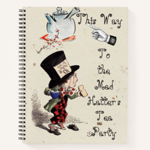 Alice - Mad Hatter Tea Party 1865 Notebook