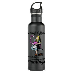 Alice Managing Flamingo Croquet Mallet And Hedgeho Stainless Steel Water Bottle