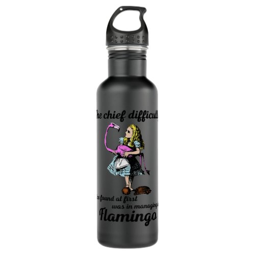 Alice Managing Flamingo Croquet Mallet And Hedgeho Stainless Steel Water Bottle