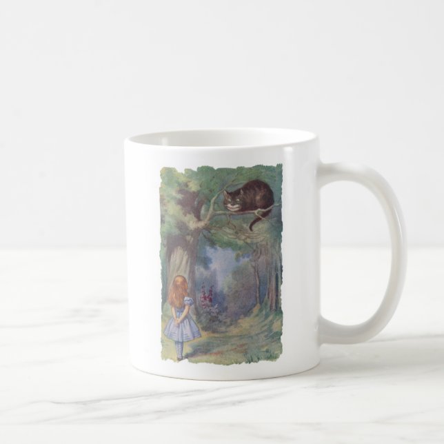 Alice meets Cheshire Cat Coffee Mug (Right)