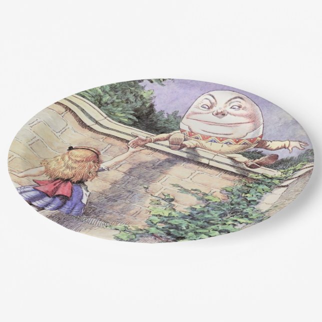 Alice Meets Humpty Dumpty Paper Plates (Angled)