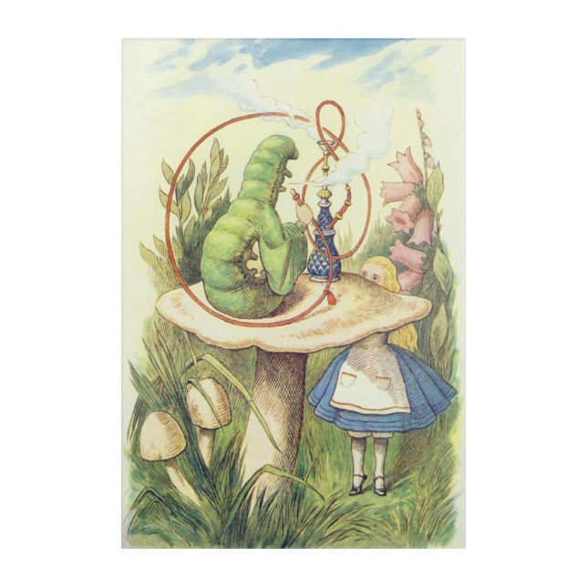 Alice Meets the Caterpillar Acrylic Print (Front)