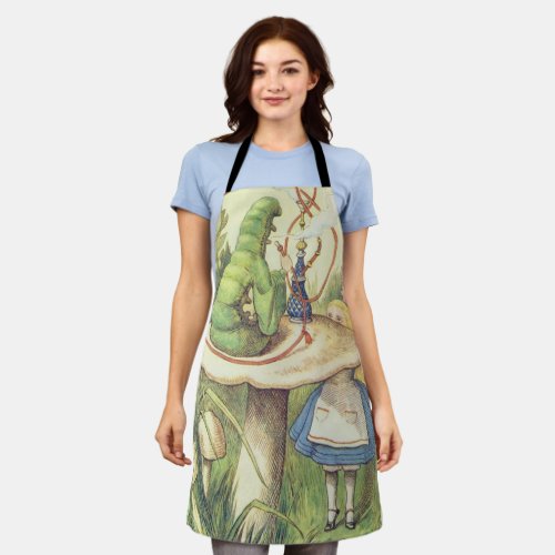 Alice Meets the Caterpillar Apron