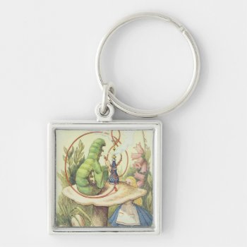 Alice Meets The Caterpillar Keychain by bridgemanimages at Zazzle