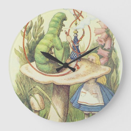 Alice Meets the Caterpillar Large Clock
