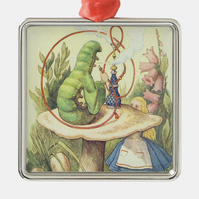 Alice Meets the Caterpillar Metal Ornament (Front)