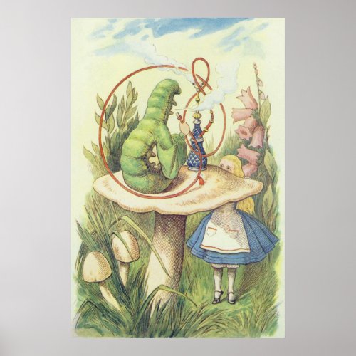 Alice Meets the Caterpillar Poster