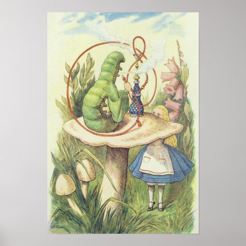 Alice Meets the Caterpillar Poster