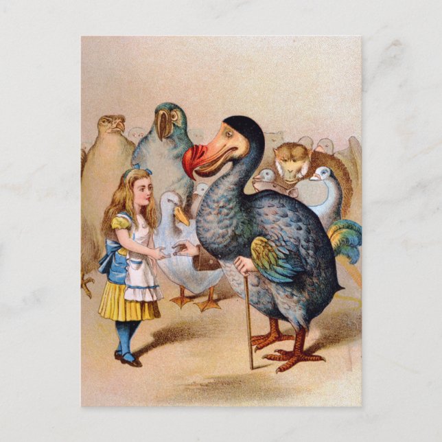 ALICE MEETS THE DODO BIRD POSTCARD (Front)