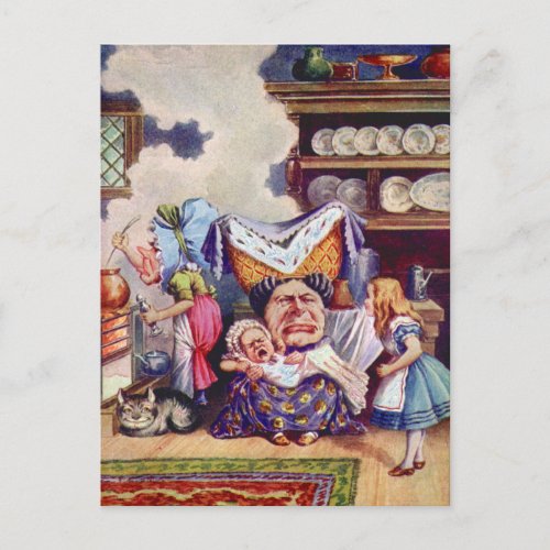 Alice Meets the Duchess and the Pic Baby Postcard