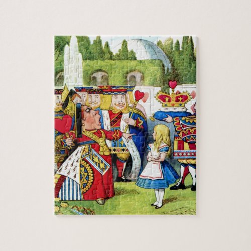 Alice Meets the Queen of Hearts in Wonderland Jigsaw Puzzle