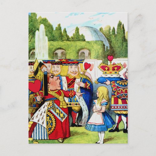 Alice Meets the Queen of Hearts in Wonderland Postcard