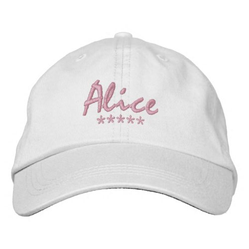 Alice Name Embroidered Baseball Cap