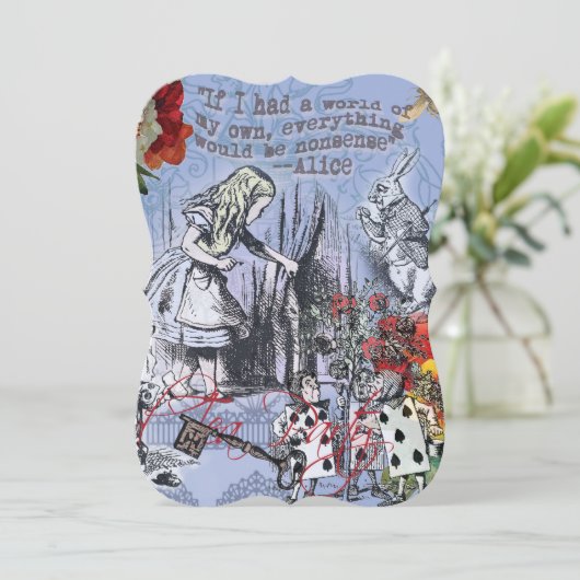 Alice nonsense curtain wonderland - Blue (Standing Front)