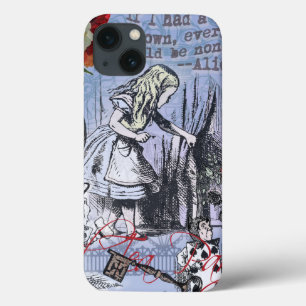 Alice nonsense curtain wonderland - Blue iPhone 13 Case