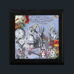 Alice nonsense curtain wonderland - Blue Gift Box<br><div class="desc">Alice's Adventures in Wonderland's original illustrations are in this gift, from Alice looking through the curtain, the Mad Hatter, and the White Rabbit. These images are from the original books, where they had a rabbit hole, the Mad Tea Party, and makes a wonderful gift for the Alice in Wonderland enthusiast...</div>