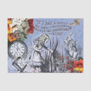 Alice nonsense curtain wonderland - Blue Tissue Paper