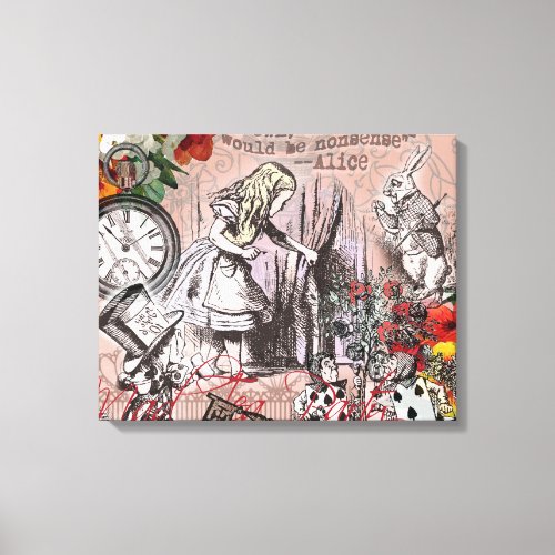 Alice nonsense curtain wonderland canvas print