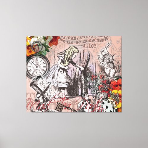 Alice nonsense curtain wonderland canvas print