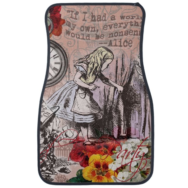 Alice nonsense curtain wonderland car floor mat (Front)