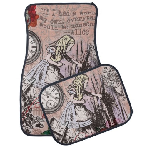 Alice nonsense curtain wonderland car floor mat